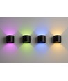6W Wandleuchte, Hue kompatibel - IP65, Rund, RGB+CCT, Zigbee, schwarz, Up/Down, verstellbar, innen/außen, inkl. Leuchtmittel