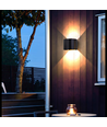 6W Wandleuchte, Hue kompatibel - IP65, Rund, RGB+CCT, Zigbee, schwarz, Up/Down, verstellbar, innen/außen, inkl. Leuchtmittel