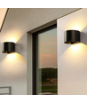6W Wandleuchte, Hue kompatibel - IP65, Rund, RGB+CCT, Zigbee, schwarz, Up/Down, verstellbar, innen/außen, inkl. Leuchtmittel
