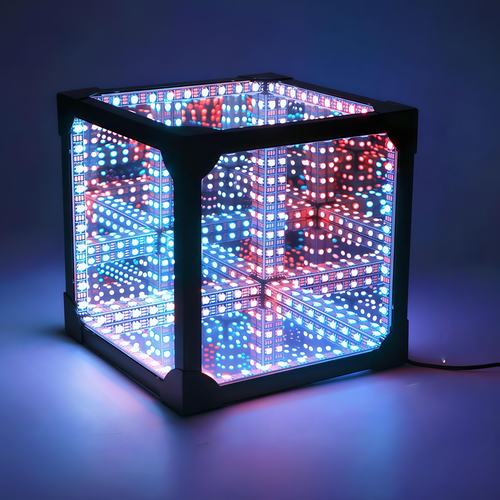 Infinity Cube 10x10 RGBIC - 3D-Lichteffekt, Fernbedienung, USB