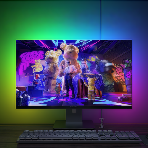 PC Sync LED-Streifen 27" Monitor 4 Seiten - RGBIC, USB, 60 LED/m
