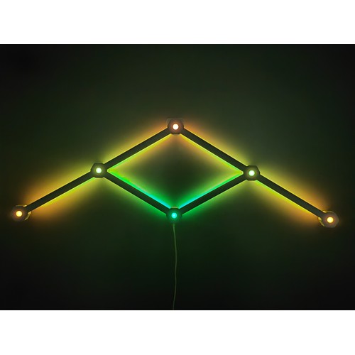 6er-Set Hexa-Light RGBIC Komplettset - Wandmontage, Bluetooth-App, USB