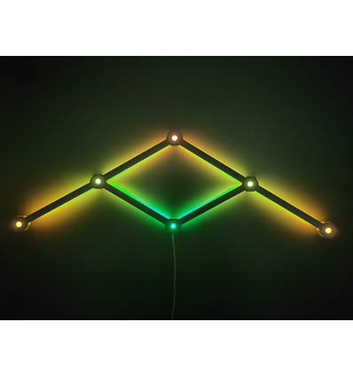 6er-Set Hexa-Light RGBIC Komplettset - Wandmontage, Bluetooth-App, USB