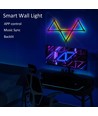 Hexa-Light RGBIC Komplett-Set - 9 Lichtschienen, Wandmontage, Bluetooth-App, USB, schwarz