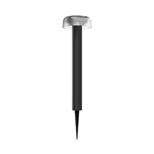 2,5W Solar-Gartenleuchte mit Spieß - 3-stufig dimmbar, USB-C, IP44 Außenbereich, schwarz