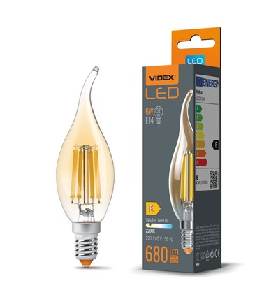 E14 6W LED Kerzenbirne mit Flammeneffekt - 680lm, 2200K, 360 Grad, flicker free, ersetzt 52W