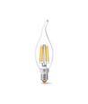 E14 6W LED Filament Windstoßkerze - C35, 806lm, 4000K, flicker free, ersetzt 60W