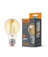 E27 10W LED Filament Birne - A60, 1050lm, 2200K, Amber Glas, 360° Abstrahlwinkel