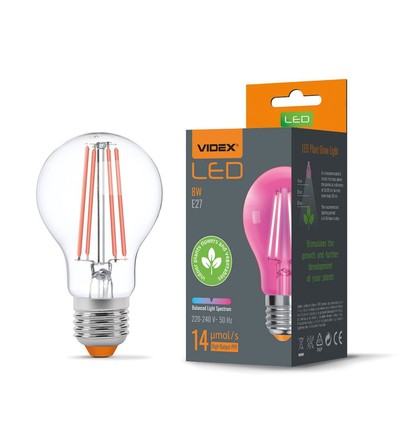 8W E27 Wachstumslampe - A60, Fito, 230V