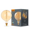 E27 8W dimmbare LED Birne - Spiral Amber, 2200K, 500lm, 360°, G200, RA88, Ersatz 42W