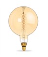 E27 8W dimmbare LED Birne - Spiral Amber, 2200K, 500lm, 360°, G200, RA88, Ersatz 42W