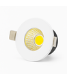 2W Ø3,8cm Focu38 Möbel-Einbaustrahler RA92 - 12V DC, Lochausschnitt: Ø3,5 cm, Maße: Ø3,8 cm, Mattweiß