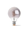 E27 4W dimmbare LED Lampe - G95, Spiral Filament, Graphit Glas, 1800K, 360°