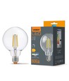 E27 7W dimmbare LED Lampe - G95, 806lm, 4000K, 360 Grad, Filament Glas