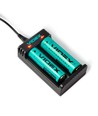 Universal Ladegerät für Li-Ion / IMR - 2 Kanäle, Micro USB, LED-Anzeige