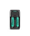 Universal Ladegerät mit LCD Display - 2 Kanäle, USB-C, Ni-Mh/Li-Ion/LiFePO4, Powerbank Funktion