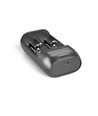 Universal USB-C Ladegerät - LCD Display, 2 Kanäle, für Li-ion/Ni-MH/LiFePO4, 5V/2A