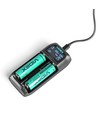 Universal USB-C Ladegerät - LCD Display, 2 Kanäle, für Li-ion/Ni-MH/LiFePO4, 5V/2A