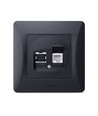 Binera CAT6 Netzwerkdose - RJ45, IP20, Graphitschwarz, 86x86 mm