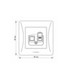 Binera CAT6 Netzwerkdose - RJ45, IP20, Graphitschwarz, 86x86 mm