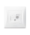 BINERA CAT6 Einzel-Netzwerkdose - Weiß, RJ45, Unterputz, IP20