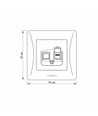 BINERA CAT6 Einzel-Netzwerkdose - Weiß, RJ45, Unterputz, IP20