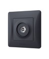 Videx BINERA TV-Dose - Schwarz Graphit, IP20, 5-862 MHz, 75 Ω