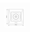 Videx BINERA TV-Dose - Schwarz Graphit, IP20, 5-862 MHz, 75 Ω