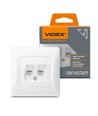 Doppel-CAT6+CAT6 Netzwerkdose - RJ45, weiß, Unterputz, Staubschutz, BINERA Serie