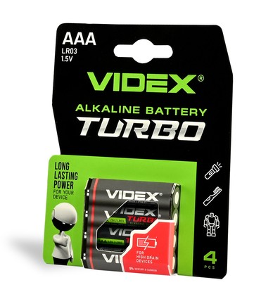 Alkaline-Batterie - Turbo LR03T/AAA, 4 Stück