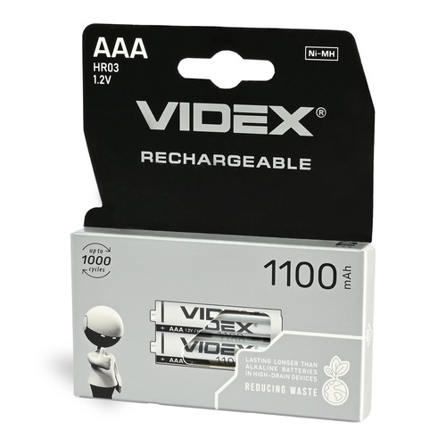 2 Stk. wiederaufladbare AAA Akkus - Ni-MH, 1100mAh
