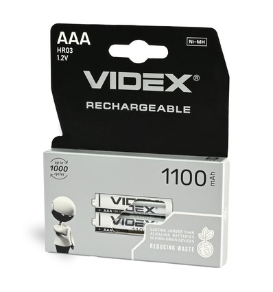 2 Stk. wiederaufladbare AAA Akkus - Ni-MH, 1100mAh