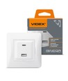 Binera Steckdose mit USB-A + USB-C PD20W - Weiß, Unterputz, 16A, IP20
