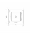 Türklingel-Schalter – 86x86mm, IP20, weiß