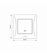 Binera 1-polig Kreuzschalter - Weiß, IP20 Innenbereich, 10A, 86 x 86 mm