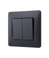 2-Kanal-Schalter - 86x86, IP20, schwarz