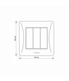 3-Kanal-Schalter - 86x86mm, IP20, weiß