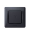Türklingel-Schalter – 86x86mm, IP20, schwarz