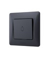 Türklingel-Schalter – 86x86mm, IP20, schwarz