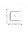 Türklingel-Schalter – 86x86mm, IP20, schwarz