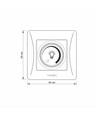 LED-Drehdimmer für Europadose - Max 200W, weiß