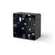 BINERA 1-Modul Aufputzdose für Steckdose/Schalter - 86x86x45 mm, IP20, Schwarz Graphit