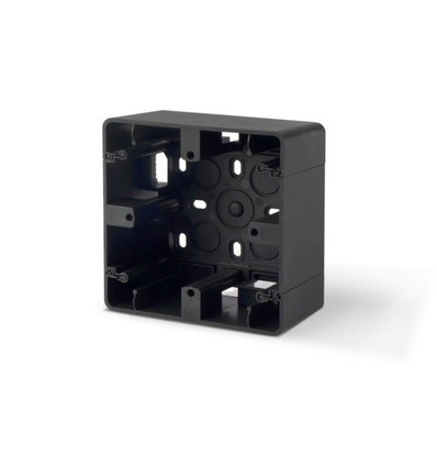 BINERA 1-Modul Aufputzdose für Steckdose/Schalter - 86x86x45 mm, IP20, Schwarz Graphit