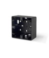 BINERA 1-Modul Aufputzdose für Steckdose/Schalter - 86x86x45 mm, IP20, Schwarz Graphit