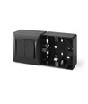 BINERA 1-Modul Aufputzdose für Steckdose/Schalter - 86x86x45 mm, IP20, Schwarz Graphit