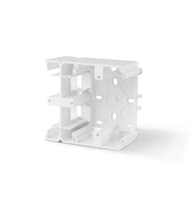 BINERA Aufputzdose für Steckdose/Schalter - Weiß, IP20, 93x86x45mm, Aufputzmontage
