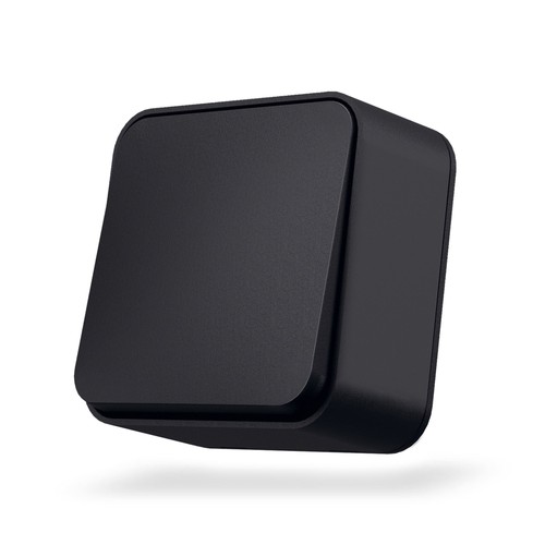 1-Kanal Aufputzschalter - 68x68mm, IP20, schwarz