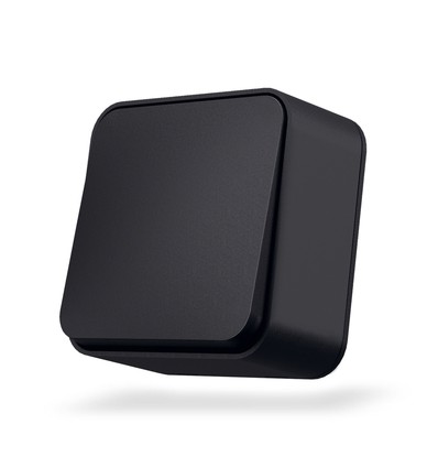 1-Kanal Aufputzschalter - 68x68mm, IP20, schwarz