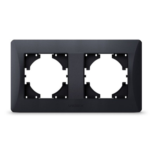 Binera 2-fach Rahmen waagerecht - Schwarz Graphit, 157 x 86 mm, IP20 Innenbereich