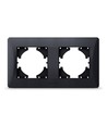 Binera 2-fach Rahmen waagerecht - Schwarz Graphit, 157 x 86 mm, IP20 Innenbereich